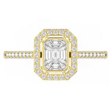Emerald Cut Engagement Ring | Engagement Ring | Trinity Designer Jewel