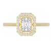 Mosaic Engagement Ring | Mosaic Diamond Ring | Trinity Designer Jewel