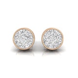 Round Diamond Earrings Studs | Round Earrings | Trinity Designer Jewel