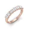 TR069 - 7 stones stackable claw set diamond wedding ring