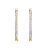 TE055 - Designer Gold Peace Stud Earrings with Diamonds for Women and Girls