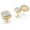 TE007 - Dazzling Step Cut Diamond Earrings for Women and Girls