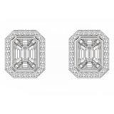 Piecut Diamond Earstuds | Diamond Earstuds | Trinity Designer JewelPie Cut Diamond Ear Studs | Diamond Earstuds | Trinity Designer Jewel