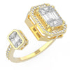 You and Me Diamond Ring | Emerald Cut Ring | Trinity Designer Jewel