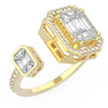 You and Me Diamond Ring | Emerald Cut Ring | Trinity Designer Jewel