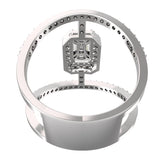 TR025-Mirage diamond Ring- 3.00 ct face up