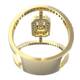 TR025-Mirage diamond Ring- 3.00 ct face up