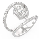 TR025-Mirage diamond Ring- 3.00 ct face up
