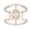 TR025-Mirage diamond Ring- 3.00 ct face up