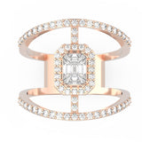 TR025-Mirage diamond Ring- 3.00 ct face up