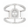TR025-Mirage diamond Ring- 3.00 ct face up