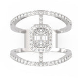 TR025-Mirage diamond Ring- 3.00 ct face up