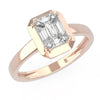 18k Emerald Cut Illusion Diamond Ring