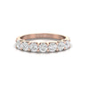 TR069 - 7 stones stackable claw set diamond wedding ring