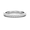 TR070 - half eternity stackable diamond wedding band/ Minimalist dainty ring