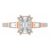 TR044 - Mirage Diamond Ring 4 ct Face Up for Women and Girls