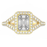 TR045-Mirage diamond ring - 4 ct face up