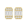 TE066 - Gold with Diamond Earrings for Girls 