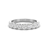TR069 - Sparkling 7-Stone Claw Set Wedding Ring Ideal for Stacking
