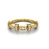 TR072 - Chic 18k Gold Diamond Cross Ring with Marquise Beading 
