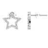 Elegant TE053 Cute Stud Earrings in Gold with Diamond Peace Studs