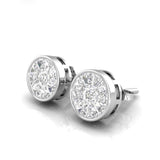 Round Diamond Earrings Studs | Round Earrings | Trinity Designer Jewel