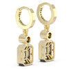 Bezel Diamond Drop Earrings | Bezel Earrings | Trinity Designer Jewel