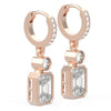 Bezel Diamond Drop Earrings | Bezel Earrings | Trinity Designer Jewel