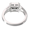 TR055-Diamond Ring  / 18k Emerald Cut Illusion Setting Diamond / Step cut mosaic Pie cut diamond