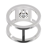 TR058-Mirage diamond ring Rail band- 4 ct face up