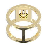 TR058-Mirage diamond ring Rail band- 4 ct face up