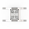 TR058-Mirage diamond ring Rail band- 4 ct face up