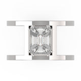 TR058-Mirage diamond ring Rail band- 4 ct face up