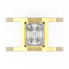 TR058-Mirage diamond ring Rail band- 4 ct face up