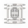 TR059-Mirage diamond ring Rail band- 4 ct face up