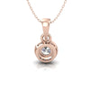 Halo Diamond Necklace | Solitaire Necklace | Trinity Designer Jewel