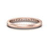 TR070 - half eternity stackable diamond wedding band/ Minimalist dainty ring