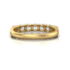 TR069 - 7 stones stackable claw set diamond wedding ring