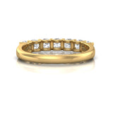 TR069 - Classic 7-Stone Diamond Wedding Ring in a Stackable Claw Setting
