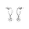 Gold Peace Stud Earrings with Sparkling Diamonds