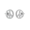 Peace Sign Stud Earrings | Peace Sign Earrings | Trinity Designer Jewel