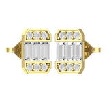 Stunning Gold with Diamond Earrings 