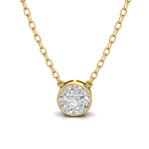 Round Diamond Necklace | Round Necklace | Trinity Designer Jewel