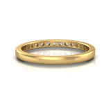 TR070 - half eternity stackable diamond wedding band/ Minimalist dainty ring