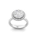 TR067 - Round diamond illusion ring/Pizza cut diamond/Piecut diamond