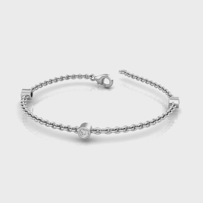 Dainty Diamond Bracelet | Diamond Bracelet | Trinity Designer Jewel