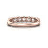 TR069 - Exquisite Stackable Diamond Wedding Ring with 7 Claw Set Stones
