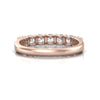 TR069 - 7 stones stackable claw set diamond wedding ring