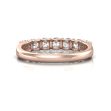 TR069 - Exquisite Stackable Diamond Wedding Ring with 7 Claw Set Stones

