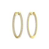 TE055 - Designer Gold Peace Stud Earrings with Diamonds for Women and Girls